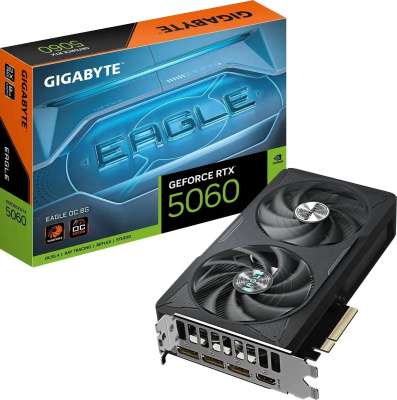 ���������� Gigabyte NVIDIA GeForce RTX 5060 Eagle 8�� GV-N5060EAGLE OC-8GD 1.0, GDDR7, OC, Ret