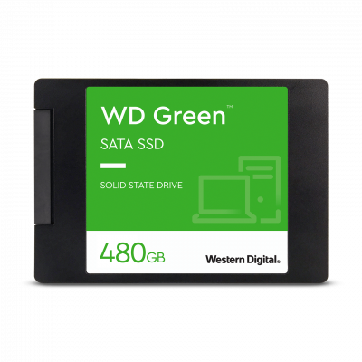 ������������� ���������� WD SSD Green, 480GB, 2.5" 7mm, SATA3, 3D TLC, R/W 545/�.�., IOPs �.�./�.�., TBW �.�., DWPD