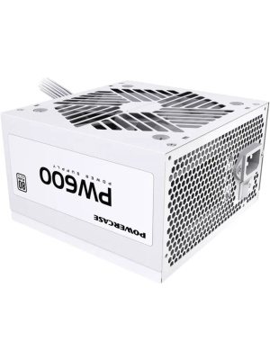 ���� ������� Powercase PW600 / White /  (80 Plus, ATX 2.31, 600W, APFC, DC-DC, 120mm Fan) / PSW-600W-DC