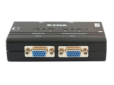 ���������� D-Link DKVM-4K/B3A ��� 4 ��, VGA+PS/2