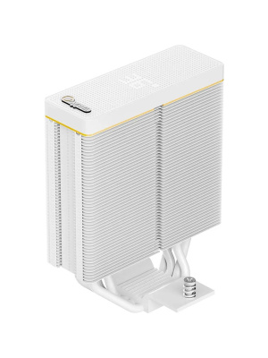 ����� Ocypus Iota A40 WH Dual Fan (220W, 4-pin PWM, LED temp., 156.7mm, Al/Cu, 4x6mm, 2x120mm, 77CFM, 29dBA, 2000RPM, S: 1851/1700/1200/115X, AM5/AM4, white)