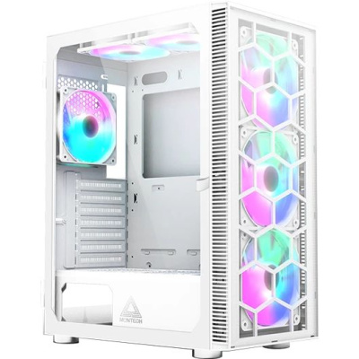 ������ Montech X3 GLASS White / ATX / 3x140mm & 3x120mm FRGB fans / X3GW