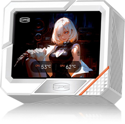 ������� ����������� ���������� PCcooler GT360 ARGB Display WH, LCD, 4-pin, ARGB, 120��, �����, retail