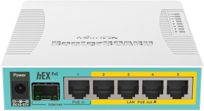 ������������� MikroTik hEX PoE 5xGbLAN 1xSFP Passive PoE RB960PGS