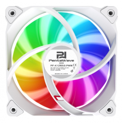 ���������� ��� ������� PentaWave PF-K12WAS PWM / ARGB / 120mm 4 pin Magnetic Hydraulic 500-1700rpm 76CFM 28.7dBA/ White