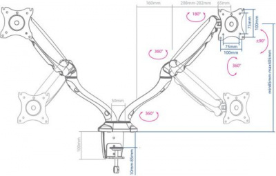 ��������� ��� 2-� ��������� ARM Media LCD-T22 15-32" ���������� ������� � ������