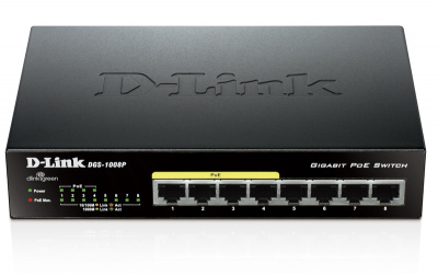 ���������� D-Link DGS-1008P/C1B 8 ports 10/100/1000Base (4xPOE)