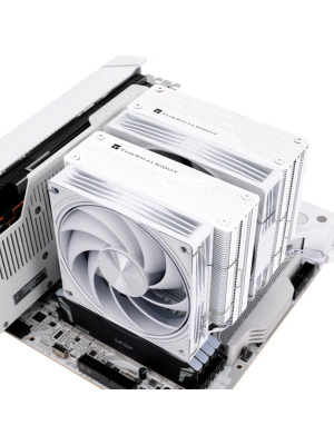 ����� Thermalright Frost Tower 140 White LGA115X/1200/1700/1851/2011/2066/AM4/AM5 (Dual Tower, 120mm + 140mm PWM Fan, ������ ���������, 7 ����. ������ 6��) / TRFT140W
