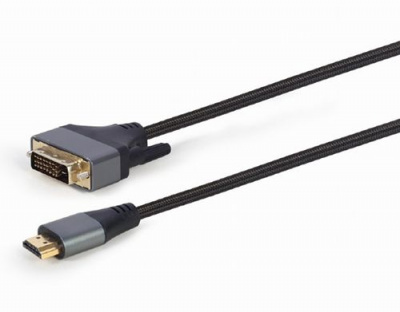 ������ HDMI-DVI Cablexpert  CC-HDMI-DVI-4K-6 4K, 19M/19M, 1.8�, single link, ����� (CC-HDMI-DVI-4K-6)