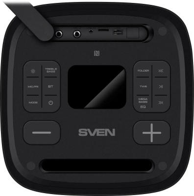 ��������� ������� 2.0 SVEN PS-950 ������ (2x80 W, IPx4, mini Jack, 2 � 6.35 �� Jack, USB, NFC, Bluetooth, FM, micro SD, ���, 2 x 4400 �A, LED ���������)