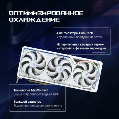 ���������� ASUS NVIDIA GeForce RTX 5080 ROG Astral White OC 16GB, ROG-ASTRAL-RTX5080-O16G-WHITE, (90YV0LV4-M0NA00)