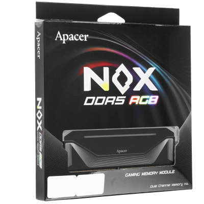 ����������� ������ Apacer  DDR5  32GB  6000MHz DIMM NOX RGB Black  Kit 2x16GB Retail AH5U32G60C622NBAA-2