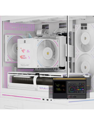 ����� Thermalright Phantom Spirit 120 Digital SNOW (4-pin PWM, LED temp., 160mm, Ni/CU, 7x6mm, ARGB, 2x120mm, 69CFM, 27dBA, 2150RPM, S: 1851, 1700, 1200, 115X, AM5, AM4, white)