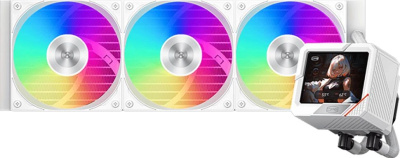 ������� ����������� ���������� PCcooler GT360 ARGB Display WH, LCD, 4-pin, ARGB, 120��, �����, retail