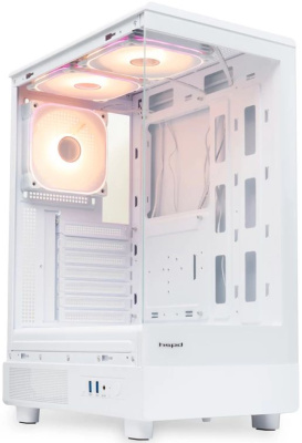 ������ �� ��� ����� ������� HSPD F510, Panoramic Mid Tower, White, F510-TGWH-ARGB