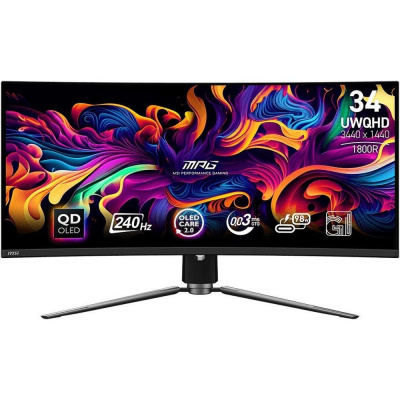 ������� MSI 34" MPG 341CQPX QD-OLED 3440x1440, 0.03 ms, 240Hz, Black 9S6-3DD04T-036