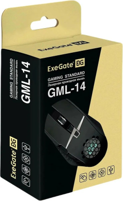 ����  Exegate GML-14 Black ��������, ���������, 4000 dpi, USB, ����: ������