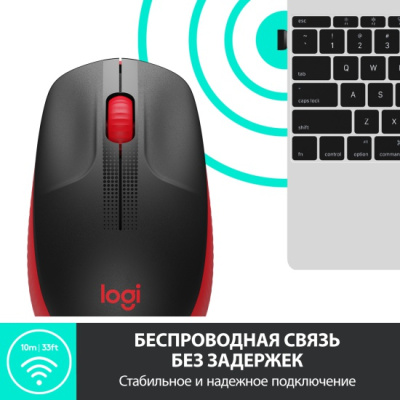 ���� ������������ Logitech M190 Full-Size Red (910-005926)