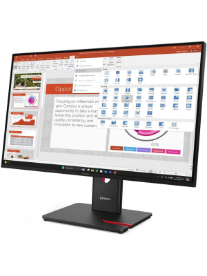 ������� Lenovo ThinkVision T27-40 27" 16:9 FHD (1920x1080) IPS, 120Hz, 300N, 1xHDMI 1.4, 1xDP 1.2, 1xVGA, 3xUSB-A (USB 5Gbps), 1xUSB-C (USB 5Gbps, PD 15W), 1xUSB-B (USB 5Gbps), LTPS, 1Y