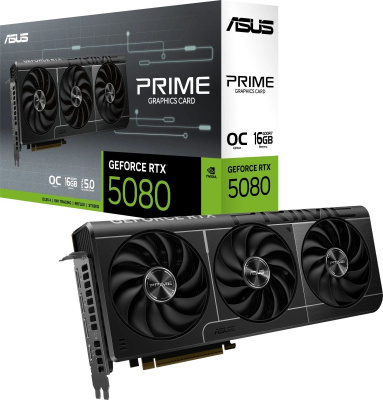 ���������� ASUS NVIDIA GeForce RTX 5080 PRIME EVO OC 16GB, PRIME-RTX5080-O16G-EVO, GDDR, OC, Ret (90YV0LX4-M0NA00)
