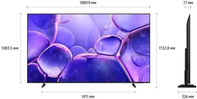 ��������� 85" Samsung UE85U8000FUXRU 4K Ultra HD, ������, ����� ��, Tizen OS