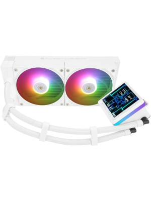 ��� Thermalright Grand Vision 240 (240mm, LED, White, ARGB/ Fans: 2x120mm, 80.45CFM, 29.4dBA, 2150RPM/ Pump height 72.5mm, 6400RPM, Rad thickness 27mm/ S: 1700, 1200, 1851, 115X, 2011, 2066, AM5, AM4)