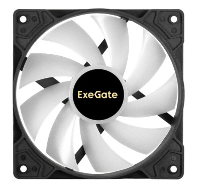 Exegate EX295965RUS ���������� 12� DC � ���������� ExeGate EX12025HM3PM.FRGB.5CS (120x120x25 ��, Hydraulic bearing (�����������������), 3pin+Molex, FRGB ���������, 24dBA)