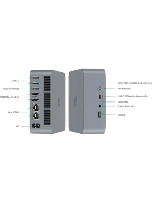 ����-�� Beelink EQi12, Intel Core i3-1220P/16 �� DDR4/500 �� SSD/Intel UHD Graphics/Windows 11 Pro, ����� (BL/EQi12-D4/1220P/16G/500G/Milky Grey)