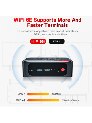 ����-�� Beelink SER5, AMD Ryzen 5 5500U/16 �� DDR4/480 �� SSD/AMD Radeon Graphics/��� ��, ������ (BL/SER5/5500U/16G/480G/2.5G*1/Black)