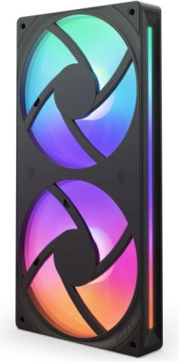 ����� ��� ������� ��/ Case Cooler NZXT F240 RGB Core (120x120x25mm, 4-pin PWM, RGB, 75.12CFM, 30dBA, 2400RPM, Black, Single-Frame RGB Fan Unit)