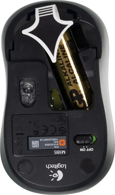 ���� ������������ Logitech M185 blue(USB, ����������, 1000dpi) (910-002632)