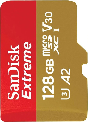 ����� ������ SanDisk 128GB Creator microSD Card UHS-I with Adapter C10,V30,A2 R:190MB/s,W:90MB/s. ����: �������/�������