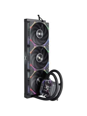 ������� �������� ���������� 1STPLAYER X-360E Black / 3x120mm, ARGB, 7-segment display, 300W TDP / X-360E-BK