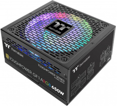 ���� ������� Thermaltake ATX 650W Toughpower GF1 ARGB 80+ gold (24+4+4pin) APFC 140mm fan color LED 9xSATA Cab Manag RTL (PS-TPD-0650F3FAGE-1)