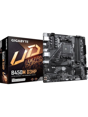 ����������� ����� Gigabyte B450M D3HP Soc-AM4 AMD B450 4xDDR4 mATX AC`97 8ch(7.1) GbLAN RAID+HDMI+DP