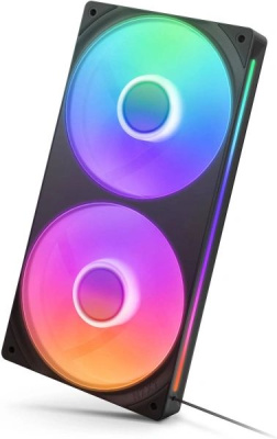 ����� ��� ������� ��/ Case Cooler NZXT F240 RGB Core (120x120x25mm, 4-pin PWM, RGB, 75.12CFM, 30dBA, 2400RPM, Black, Single-Frame RGB Fan Unit)