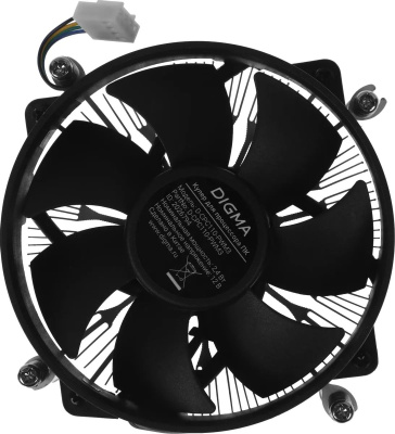 ����� ��� ���������� Digma D-CPC110-PWM3 92x92x25mm Soc-1200/1150/1151/1155 ������ 4-pin 25dB Al+Cu 110W Ret