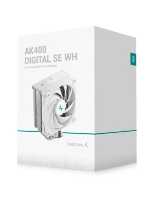 ����� Deepcool AK400 Digital SE Wh ARGB Soc-AM5/AM4/1200/1700/1851 ����� 4-pin 19-28dB Al+Cu LCD 220W 812gr Ret (R-AK400-WHADMN-GJD)