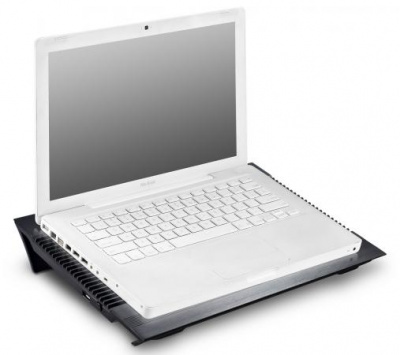 ��������� ��� �������� 17" Deepcool N8 BLACK 380x278x55mm 2xUSB 1244g 25dB ������