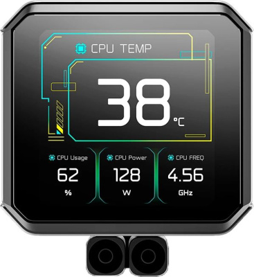 ������� �������� ���������� Deepcool Spartacus 420 Soc-AM5/AM4/1200/1700/1851 4-pin LCD Ret, ������ (R-SPT420-BKDSMP-G-1)