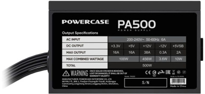 ���� ������� Powercase PA500 ATX 2.31, 500W, APFC, PA-500SI