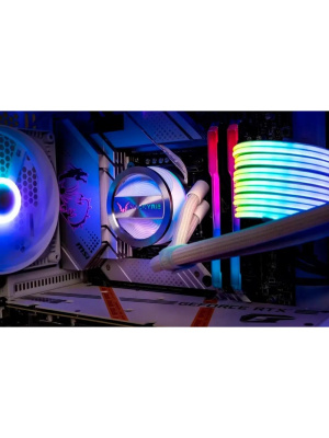 ������� �������� ���������� Valkyrie Dragonfang 240 White / 2x120mm ARGB fans, 800-2150RPM, 80CFM, 29dBA, 250W TDP / HW GL240W