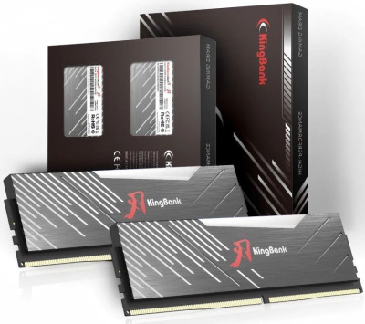 ������ ������ Kingbank DDR5 32GB (2x16Gb) 6000MHz Black Heatsink RGB 5.01.FL05ED9401