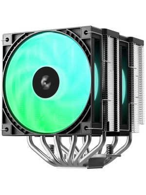 ����� Deepcool AG620 G2 ARGB Soc-AM5/AM4/1200/1700/1851 �����������/������ 4-pin 23.08-29.22dB Al+Cu 270W 1036gr Ret (R-AG620-BKAMMG2-G)