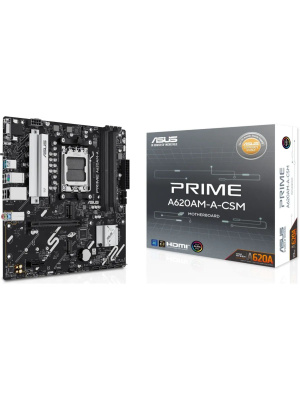 ����������� ����� ASUS PRIME A620AM-A-CSM, AM5, A620A, 4*DDR5, 4*SATA, 2*M.2, 2*USB 3.2, 4*USB 2.0, 1*PCIx16, 1*PCIx1, DP+VGA+HDMI, mATX;