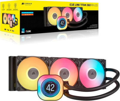 ������� ����������� ���������� Corsair iCUE LINK TITAN 360 RX LCD Black (CW-9061023-WW)