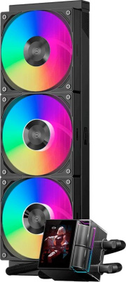 ������� �������� ���������� PcCooler DS360 Display ARGB Soc-AM5/AM4/1200/1700/1851 ������ 4-pin 39.8dB Al LCD 310W Ret (DS360-BKAWXY-GL)