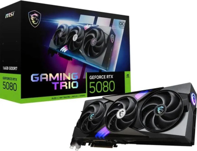 ���������� MSI NVIDIA GeForce RTX 5080 16Gb (RTX 5080 16G GAMING TRIO) GDDR7, Ret