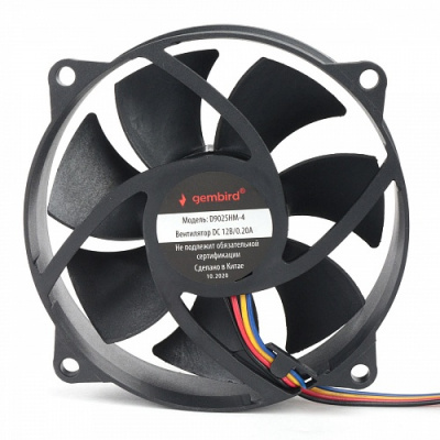 ���������� ��� ������� Gembird D9025HM-4 90x90x25, �����������������, 4 pin, ������ 30 ��