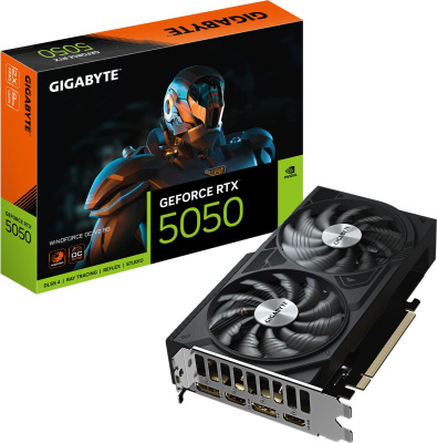 ���������� Gigabyte NVIDIA GeForce RTX 5050 WINDFORCE OC V2, 8Gb GDDR6, Ret (GV-N5050WF2OCV2-8GD)